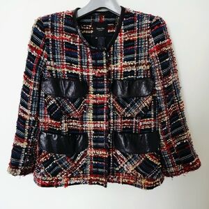 Symthe Boucle Plaid Jacket Size 4